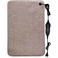 Quality Heating - V14 - elektrische voetenwarmer - verwarmingsmat - warme voeten mat - vermogen instelbaar met controller - Crème - 40 x 60 cm - Timerfunctie - energie besparen