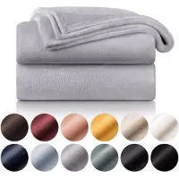Blumtal - Fleece Deken - Super Zacht Fleece Plaid - 270x230 cm - Grijs
