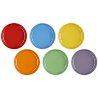 Le Creuset Vancouver Diepe Borden Coupe 22 cm Regenboog Kleuren Set Van 6