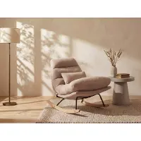 Vente-unique Schommelstoel in taupe stof RELIACO