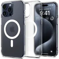 Spigen Ultra Hybrid Backcover MagSafe voor de Apple iPhone 15 Pro - Frost Clear