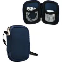 Kwmobile hoesje voor draadloze oordopjes - Compatibel met in-ear Headphones - 6 x 9 cm - Beschermhoesje van neopreen