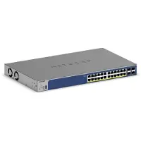 Netgear GS728TXP - Netwerk Switch - Smart Managed - 1Gbps - 10 Gpps Uplink - PoE switch - 24 poorten