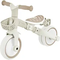Globber LEARNING TRIKE 3in1 PLUS ECO – Driewieler en loopfiets voor kinderen, 8/7 inch, TPR-zadel, in hoogte verstelbaar, taupekleurig