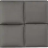 Neu.haus Gestoffeerde wandpanelen Carpino set van 4 fluweel 30x30 cm donkergrijs []