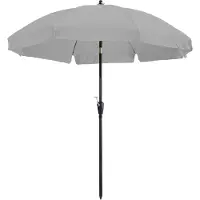 Madison Parasol LANZAROTE 250cm Opdraai Grijs grijs Aluminium Parasol