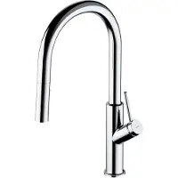 Omnires Bend - Keukenkraan met uittrekbare handdouche, chroom BE6455CR