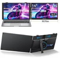 Blackview SCM5 Draagbare Monitor - 14-inch FHD Scherm - Uitbreidingsscherm voor Laptops 13-17,3 inch - Ultradun Ontwerp - 100W PD Snelladen - Plug & Play - Grijs
