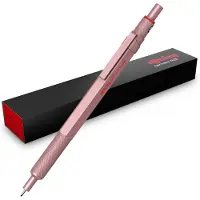 Rotring 600 Vulpotlood | HB Stift, 0,5 mm | Volledig metalen behuizing | Roségoud | Antislip gekartelde grip & zeshoekige houder