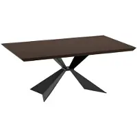 STONES Sterk - Vaste tafel (200 x 100 cm) van zwart fineer