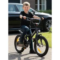 2Cycle Biker kinderfiets 16 inch (4 tot 6 jaar) voor jongens zwart