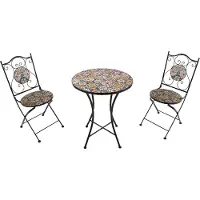 Axi Amélie 3-delige Mozaïek Bistroset Casa del Sol | Bistro Set met tafel & 2 stoelen | Balkonset van metaal & Mozaïek design