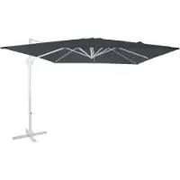 Axi Nima Zweefparasol 300x300cm Wit/grijs