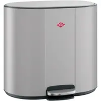 Wesco Multicollector 3 Prullenbak Afvalscheiding (1x25 Liter, 2x12 Liter) | 49 Liter | Metaal - Cool grijs mat | Pedaalemmer met Soft Close en Geurfilter