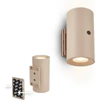 B.K.Licht BRILONER Isy – Oplaadbare Wandlamp binnen – zonder stroomaansluiting & boren – dimbaar met touch – warm wit licht – beige – Ø6 x 12cm