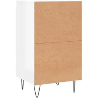 vidaXL Dressoirs 2 st 40x35x70 cm bewerkt hout hoogglans wit