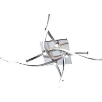 Paul Neuhaus LED-plafondlamp Polina, dimbaar, alu / grijs / zink, Woon-/ Eetkamer, metaal, Modern, LED plafondlamp