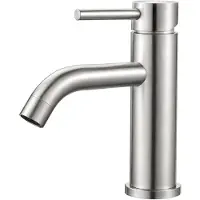 Ibergrif wastafelmengkraan voor badkamer, éénhendel, roestvrij staal, geborsteld, model M11003A