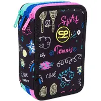 CoolPack JUMPER 3, gevulde pennenhouder, etui, schooletui, pennenetui, TENNIS STAR