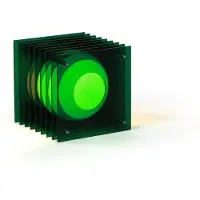 Bang Lớp Small Square Tafellamp Green acrylic