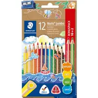 Staedtler Noris jumbo kleurpotlood - set 12 (10+2) + slijper