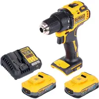 DeWalt DCD 708 H2 accuboormachine 18 V 65 Nm borstelloos + 2x Powerstack accu 5,0 Ah + oplader