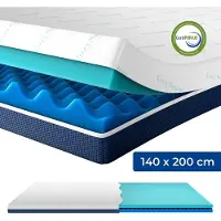 CozySense DualFeel Topper Matras 140x200 - Topmatras - Topdekmatras - Met Koele & Warme Kant - CertiPUR - Medium Hardheid - 7.5 cm - Wasbare Hoes