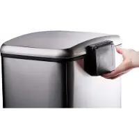 Dirt Devil Pedaalemmer | | 24 liter (Duo, Gedempt deksel, RVS, Zilver)
