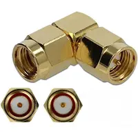 DeLOCK RP-SMA (m) - SMA (m) haakse adapter - 50 Ohm / 10 GHz
