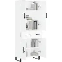 vidaXL Hoge kast 69,5x34x180 cm bewerkt hout wit