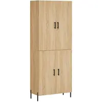 vidaXL Hoge kast 69,5x34x180 cm bewerkt hout sonoma eikenkleurig
