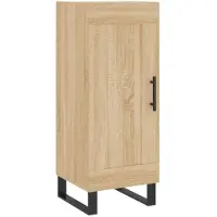 vidaXL Hoge kast 34,5x34x180 cm bewerkt hout sonoma eikenkleurig
