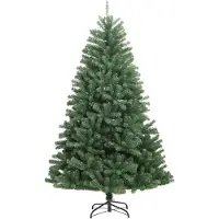 vidaXL Kunstkerstboom met scharnieren en standaard 240 cm groen