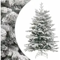 vidaXL Kunstkerstboom met scharnieren en sneeuw 120 cm