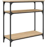 vidaXL Wandtafel 75x29x75 cm bewerkt hout sonoma eikenkleurig