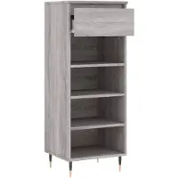 vidaXL Schoenenkast 40x36x105 cm bewerkt hout grijs sonoma
