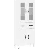 vidaXL Hoge kast 69,5x34x180 cm bewerkt hout wit
