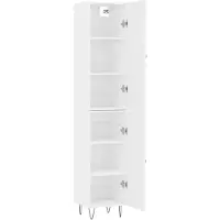 vidaXL Hoge kast 34,5x34x180 cm bewerkt hout wit