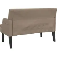 vidaXL Bankje met rugleuning 112x65,5x75 cm kunstleer cappuccinokleur