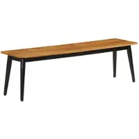 vidaXL Bankje 160x40x45 cm massief mangohout en ijzer