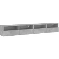 vidaXL Tv-wandmeubels 2 st 100x30x30 cm bewerkt hout betongrijs
