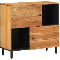 vidaXL Bijzetkast 80x33x75 cm massief acaciahout