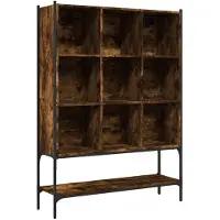 vidaXL Boekenkast 102x30x141,5 cm bewerkt hout gerookt eikenkleurig