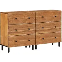 vidaXL Bijzetkasten 2 st 60x33x75 cm massief acaciahout