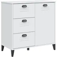 vidaXL Dressoir VIKEN 80x40x80 cm bewerkt hout wit