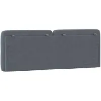 vidaXL Hoofdbordkussen 120 cm fluweel donkergrijs