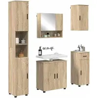 vidaXL Badkamermeubel Set 5 st Sonoma Eiken 61 x 35 x 64 cm