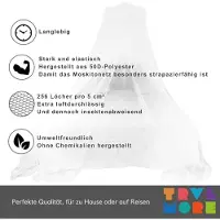 TRVLMORE Klamboe XL - 2 Persoons - met Ophangkoord - Wit