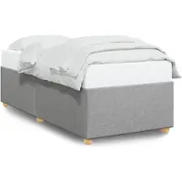 vidaXL Bedframe zonder matras 80x200 cm stof lichtgrijs