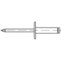 Toolcraft 160151 Open popnagel (Ø x l) 4 mm x 20 mm Aluminium Staal 500 stuk(s)